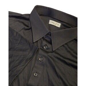 NWOT Collars & Co Mens 2XL English Spread Collar Polo Shirt - Black